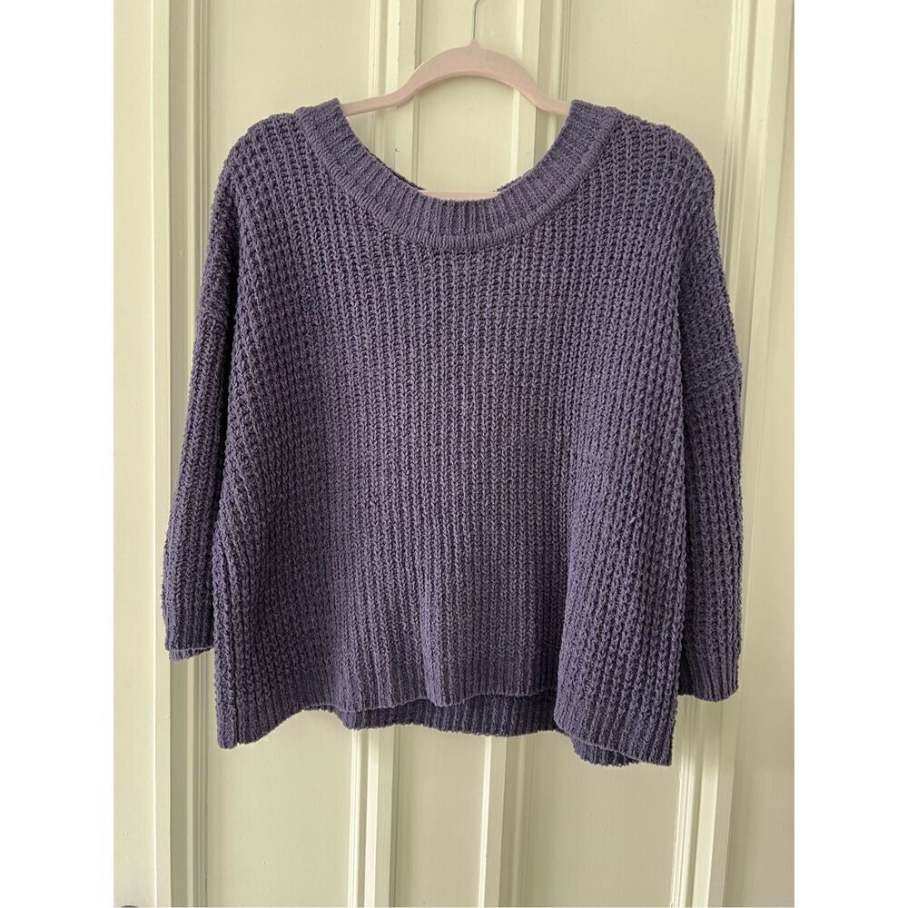 Marled dark purple boxy sweater M